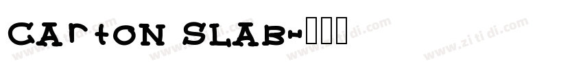 Carton Slab字体转换